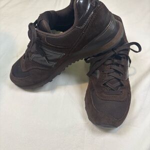 New Balance Men's Dark Brown Suede & Mesh Sneakers